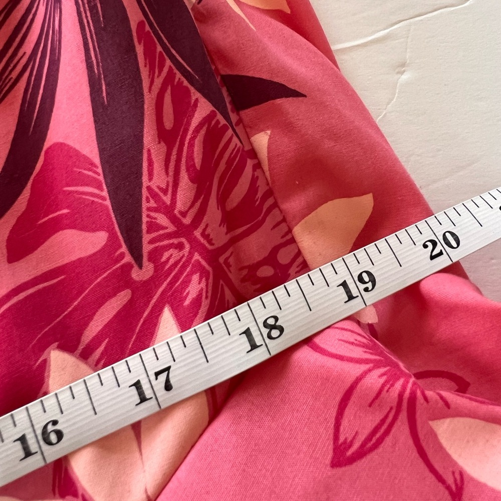 Vintage Hilo Hattie Hawaiian Dress Pink Floral Tropical Maxi size Large - Picture 8 of 11